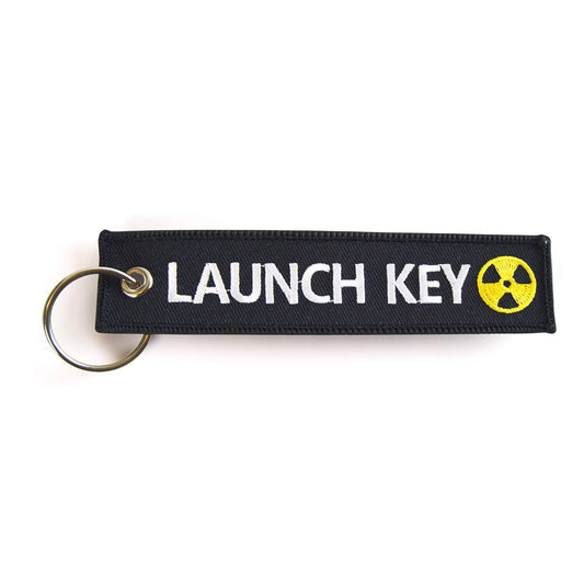 LAUNCH KEY - Motorrad Schlüsselanhänger - bestickt & kratzfest - 130 x 30 mm